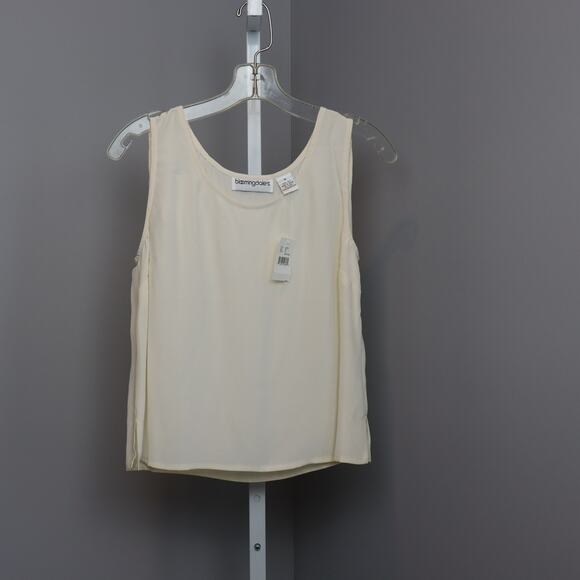Bloomingdale’s 100% Silk 3-Piece Cream Blouse Tank Pants Set Size M/10 - Picture 2 of 6
